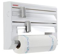 Leifheit Parat Kitchen Roll Dispenser,Cling Film Wall Dispenser,Foil and Paper Holder,Easy-Install Cling Film and Foil Dispenser with Cutters,Kitchen