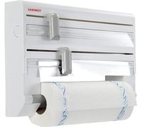 Leifheit Parat Kitchen Roll Dispenser,Cling Film Wall Dispenser,Foil and Paper Holder,Easy-Install Cling Film and Foil Dispenser with Cutters,Kitchen Dispenser,38 x 26 x 7 cm,Takes Rolls to 30.5 cm