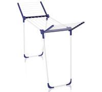 Leifheit Pegasus 120 Solid Compact Laundry Airer - 12 m drying space, foldable wings, 93 cm high, indoor/outdoor, powder-coated