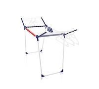 Leifheit Pegasus 200 Solid Comfort Standing Clothes Airer, Foldable Clothes Rack for Outdoor and Indoor, Extra Large Clothes Airer Size 20 m, Clothes Horse with Hangers and Peg Bag