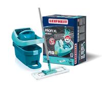 Leifheit Floor Mop Set Dust Wiper Cleaning Tool Profi XL Green with Cart 55096