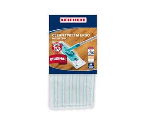 Leifheit Replacement Wiper Cover Clean for Twist M Ergo Micro Duo Mop, Replacement Microfiber Mop Head, Cleaning Cover for Absorbent Floor Mop, 33 cm wide