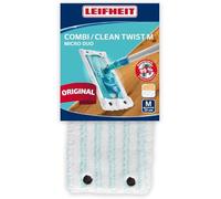 Leifheit Replacement Wiper Cover Clean for Twist M Micro Duo Mop, Replacement Microfiber Mop Head, Cleaning Cover for Absorbent Floor Mop, 33 cm wide