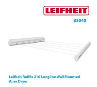 Leifheit Rollfix 210 Longline Wall Mounted Towel Rack Airer Dryer 83040