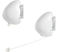 Leifheit Rollfix 80 Longline Wall-Mounted Towel Rack, Foldaway Clothes Airer for Indoor & Outdoor, Clothes Drying Rack for Indoor or Outdoor, 8 m Drying Space, White