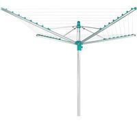 Leifheit Rotary Dryer Linomatic 500 Easy, 50 m Retractable Lines | Easy-Lift opening saves up to 40% effort, lines stay clean inside arms, fits 5 loads, 1.86 m outer line, UV-resistant