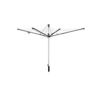 Leifheit Rotary Dryer Linomatic 600 Plus, 60m Retractable Lines | Height adjustable 1.09-1.75m, 8 hanger holders, taut line system, weather and UV-resistant, ground socket included
