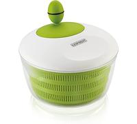 Leifheit Salad Spinner Large, Healthy Eating Lettuce Spinner, Clear Serving Bowl, Colander Basket, Green and White, Dia 18.5 cm