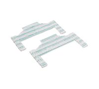 Leifheit Set of 2 Micro Duo Mop Pads for Leifheit Regulus Aqua PowerVac Pro, Mop Cover for Corner Gliders, Microfibre Replacement Cover for All Smooth Floors for Wiping up to Each Corner