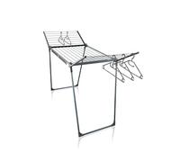 Leifheit Standing dryer Pegasus 200 Solid Black, Clothes Drying Rack with 20 m Drying Space, for Hanging Straight Down, Strong and Sturdy Black Clothes Horse