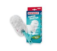 Leifheit SUPERDUSTER, washable feather duster for quick dust removal, suitable for corners and niches, compatible with click system, wash don't trash