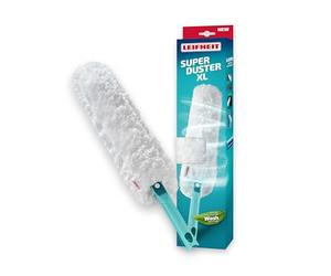 Leifheit SUPERDUSTER XL, sustainable duster with microfibre fabric, washable and extendable thanks to the Leifheit Click System, wash don't trash