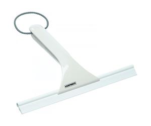 Leifheit White Cabino Rubber Wiper Squeegee Cleaner - For Shower, Window & Bath