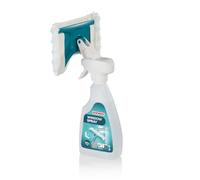 Leifheit Window Spray Cleaner Micro Duo, 2-Fibre Wash-Pad, 500 ml | Spray bottle with attached wash-pad, flexible joint, all-round frame cleaning, washable 40C cover, for smooth surfaces