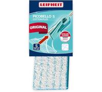 Leifheit Wiper Pad Picobello M Cotton Plus, 33 cm Floor Mop Cover | Supra and cotton fibres, suitable for stone and tile floors, washable at 40°C, fits Leifheit Picobello plus