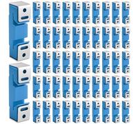 LEIFIDE 100 Pack Sound Isolation Clips Sound Proofing Mounting Blocking Clips Reduce Noisy Neighbor Soundproofing Resilient Channel for Home Office Apartment Recording Studio Walls and Ceilings (Blue)