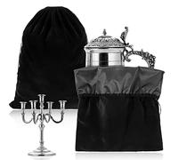 LEIFIDE 2 Pcs Large Size Silver Storage Bags Anti Tarnish Cloth Bags Jewelry Drawstring Pouch Cloth for Gift Watch Silverware Flatware Bracelet(30" X 24",Black)