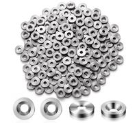 LEIFIDE 200 Pack 1/2 Inch Countersunk Steel Disc, Blank Metal Strike Plates/Washers