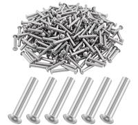 LEIFIDE 200 Pack 3/16" Diameter x 1" Solid Aluminum Brazier Head Rivets, Metal & Boat Repair, Round Dome Head Alloy Rivets