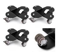 LEIFIDE 3 Pcs Double Wheels Grand Piano Dolly Set Heavy Duty Silent Locking Wheels 15.16 x 12.8 Inch Instrument Transport Cart 2000 LBS Capacity Piano Moving Trolley for Studio School Church Hall