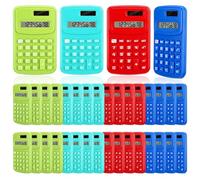 LEIFIDE 36 Pack Pocket Calculator Small Bulk Basic 4 Function Calculator 8 Digit Display Battery Powered for Desktop Home Office School Student Kids (Classic Colors)
