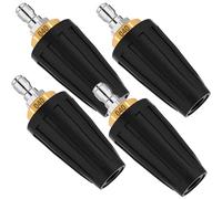 LEIFIDE 4 Pcs Turbo Pressure Washer Nozzle 4000 Psi with 1/4 Inch Quick Connect and 360° Rotating Pressure Washer Turbo Nozzle for Deep Cleaning Brick, Concrete, Vinyl Surfaces