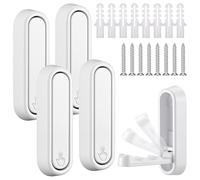 LEIFIDE 4 Pcs White Folding Wall Hooks 2.87 Inch Heavy Duty Foldable Coat Hooks Folding Hangers for Hanging Coat Towel Key Hat Bag Backpack