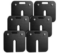 LEIFIDE 6 Pieces 5 lb Adjustable Dumbbell Plates Square 7.2 x 7.2 x 0.4 Inch, Iron Weight Plates Set Lock for Loading, Strength Training and Home Gym