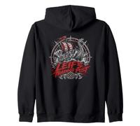Leifs Trading Post Viking Longship Norse Raid Zip Hoodie
