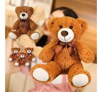 LEIGHT Super Soft Teddy Bear Plush Toy Gift for Children's Birthday, Christmas and Valentine's Day - Light Brown/Dark (13.7 inch / 35 cm) (DARK Brown)