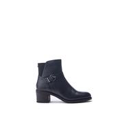 'Leighton' Leather Heeled Boots Moda In Pelle Navy 5
