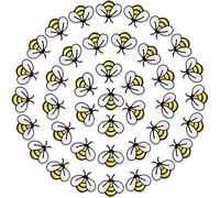 Leihao 60PCS Bee Embroidered Patches,Cute Bumble Iron on Embroidered Applique Decoration Sewing Patches for DIY Patches