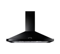 Rangemaster LEIHDC90BC 90cm Chimney Cooker Hood - Black / Chrome, Black