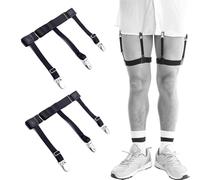 Leijibon 2 PCS Mens Shirt Stays Adjustable Shirt Holder Elastic Shirt Clips Suit Accessories for Men with Locking Non-Slip Clips for Business People White-Collar Workers Emcees Police Officers