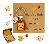 Leijibon Next Chapter Keyring Gifts with Box - Cute New Beginnings Card Funny Toast Keychain Good Luck Leaving Presents for Girls Friends Coworker Teacher Retirement Beginnings and Farewells