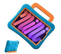 LeiJue Kids Case for iPad mini 7 (A17 Pro) 2024 /iPad Mini6 2021, Light Weight Heavy Duty/Shockproof/Drop Proof with Handle/Kickstand, Child Friendly Cover for iPad mini 7th/6th Gen 8.3inch (Blue)