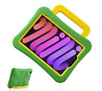 LeiJue Kids Case for iPad mini 7 (A17 Pro) 2024 /iPad Mini6 2021, Light Weight Heavy Duty/Shockproof/Drop Proof with Handle/Kickstand, Child Friendly Cover for iPad mini 7th/6th Gen 8.3inch (Green)