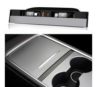 Leikaendi Car USB Hub Charger for Tesla Center Console with Fast Charging Retractable Cables Multiport Phone Charger OEM Docking Station Accessories(Model Y 2021-2024 & Model 3 2021-2023)