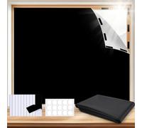 Leikedun 100% Blackout Blinds Stick on 300x145cm Temporary Blackout Curtain | 420D Oxford Fabric, Cut to Any Size, Portable No Drill Blinds for bedroom motorhome window, Temporary & Reusable