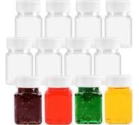 Leikedun 12Pcs Ginger Shot Bottles with Lids 100ml Juice Bottle | Transparent Leak-proof Design, Reusable Small Plastic Bottles for juice milk water beverages