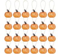 Leikedun 24PCS Mini Halloween Baubles for Tree Glittery Party Decoration Funny Pumpkin Decorations Hanging Balls Halloween Hanging Ornaments for Halloween Decor Outdoor Indoor