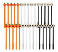 Leikedun 30PCS Pieces Halloween Pumpkin Skeleton Pens Black Gel Ink Pens Funny Novelty Ballpoint Pens for Halloween Party Bag Fillers