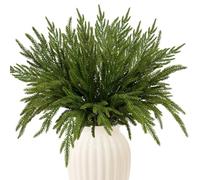Leikedun 36 Pcs Christmas Norfolk Pine Branches, 39cm Artificial Greenery Pine Branches Artificial Norfolk Christmas Foliage Small Twig for Xmas DIY Making Garland Wreath Home Decorations