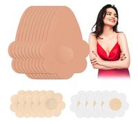 Leikedun 5 Pairs Boob Tape for Breast Lift Tape, Invisible Sticky Bra Push Up Body Tape with 5 Pairs Nipple Protector Covers (C-D)