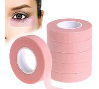 Leikedun 6 Rolls Pink Eyelash Tape Adhesive Lash Extension Tape Micropore Tape for Eyelash Extension Breathable Micropore Fabric Tape Lash Extensions Supplies