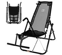 leikefitness Ab Exercise Chair Core Strengthening Lightweight Foldable Sport Abdominal Exerciser Strength Training Inversion Equipment (Black)