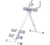 leikefitness Height Adjustable Ab Trainer Abdominal Whole Body Workout Machine Waist Cruncher Core Toner,Leg,Thighs,Buttocks Shaper with LCD Monitor AB9300 (Purple)