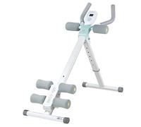 LeikeFitness Height Adjustable Ab Trainer Abdominal Whole Body Workout Machine Waist Cruncher Core Toner, Leg, Thighs, Buttocks Shaper with LCD Monitor AB9300(Green)