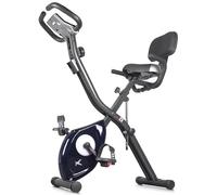leikefitness LEIKE X Bike Ultra-Quiet Folding Exercise Bike, Magnetic Upright Bicycle with Heart Rate,LCD Monitor and easy to assemble (BLUE)