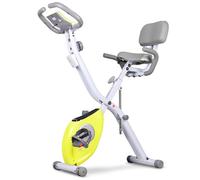 leikefitness LEIKE X Bike Ultra-Quiet Folding Exercise Bike, Magnetic Upright Bicycle with Heart Rate,LCD Monitor and easy to assemble (YELLOW)